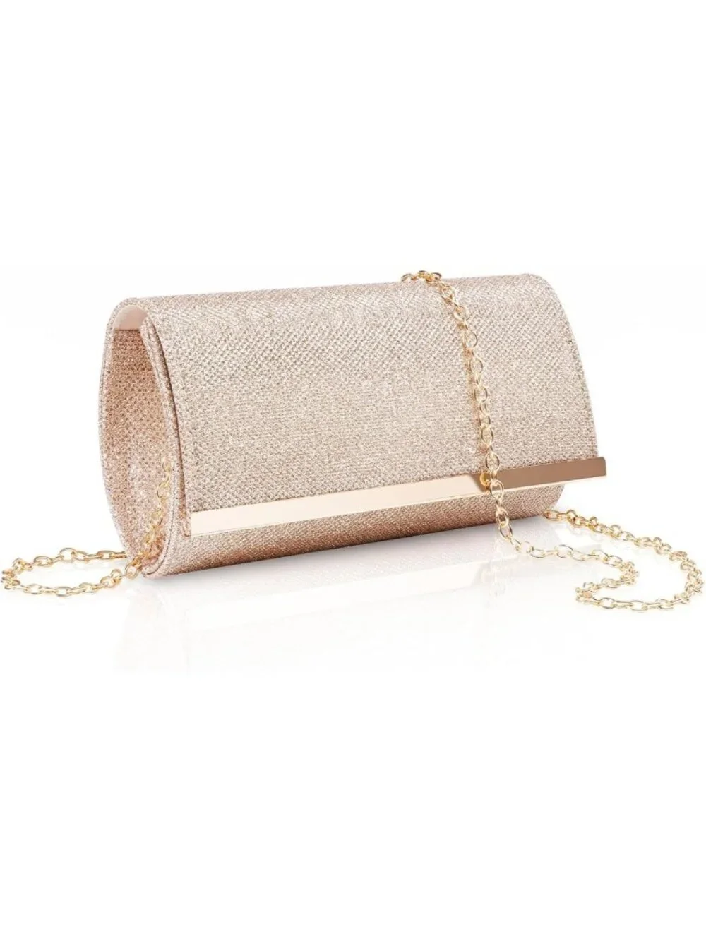 Glamorous Sparkly Clutch Purse for Women with Detachable Chain Strap - Perfect